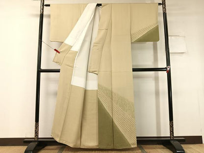 平和屋着物●二代目 川村久太郎 訪問着 切嵌鹿の子花文 正絹 逸品 CABC2759vp