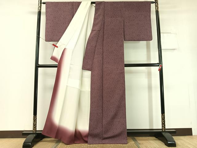 平和屋着物●重要無形文化財　人間国宝　中村勇二郎　江戸小紋　平等院鳳凰　鬼しぼ縮緬　正絹　逸品　CABC2764vp