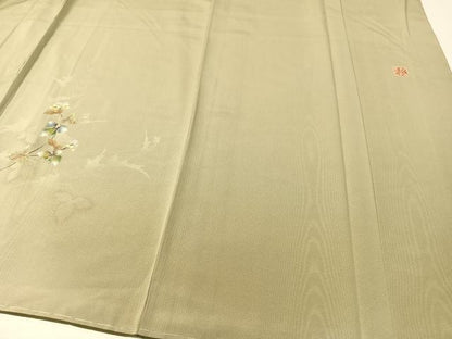 平和屋着物●和紙染染色作家・植村彩弘 訪問着 手描き 草花文 暈し染め 金銀彩 やまと誂製 正絹 逸品 未使用 CABC2765vp