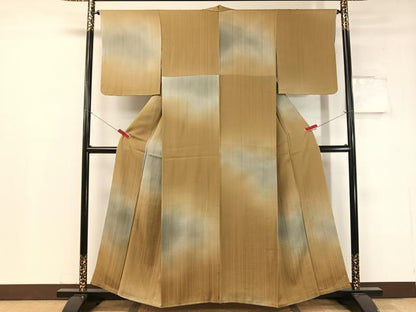 平和屋着物●上質な小紋 暈し染め 正絹 逸品 未使用 CABC2771vp