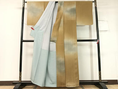平和屋着物●上質な小紋 暈し染め 正絹 逸品 未使用 CABC2771vp