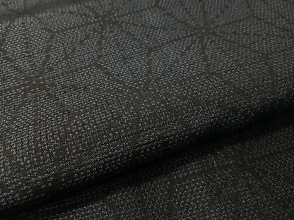 平和屋着物●本場真綿縢結城紬 麻の葉文様 証紙付き 正絹 逸品 CABC2772vp