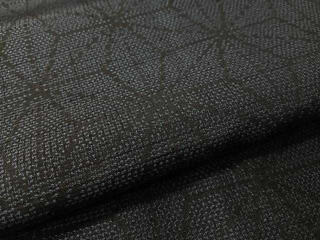 平和屋着物●本場真綿縢結城紬 麻の葉文様 証紙付き 正絹 逸品 CABC2772vp