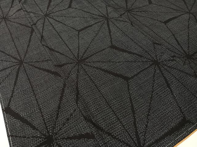 平和屋着物●本場下野結城紬 80亀甲 朝の葉文様 証紙付き 正絹 逸品 未使用 CABC2773vp