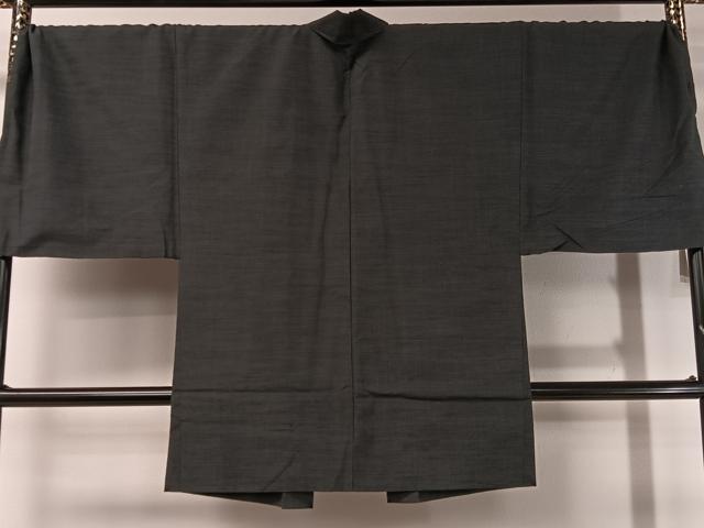 平和屋着物●男性 紬 アンサンブル 蝋色 キングサイズ 正絹 逸品 CABC2775vp