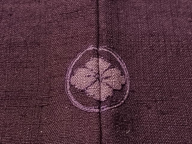 平和屋着物●結城紬 深紫色 正絹 逸品 CABC2776vp