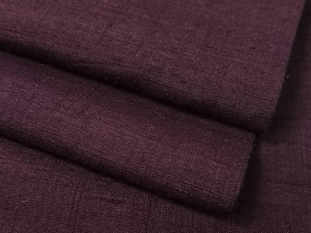 平和屋着物●結城紬 深紫色 正絹 逸品 CABC2776vp