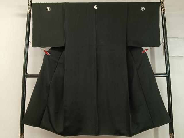 平和屋着物●男性 黒紋付 正絹 逸品 CABC2778vp
