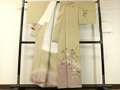 平和屋着物●友禅作家の巨匠 浅井青仁 訪問着 童子遊び 暈し染め 金彩 正絹 逸品 CABC2779vp