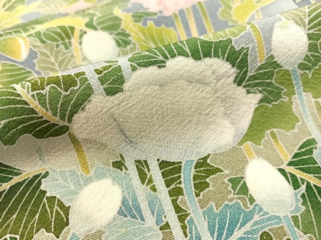 平和屋着物●訪問着 友禅 作家物 草花文 暈し染め 正絹 逸品 CABC2781vp