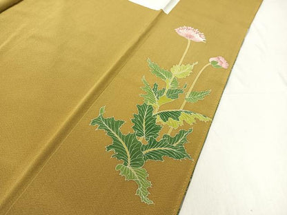 平和屋着物●訪問着 友禅 作家物 草花文 暈し染め 正絹 逸品 CABC2781vp