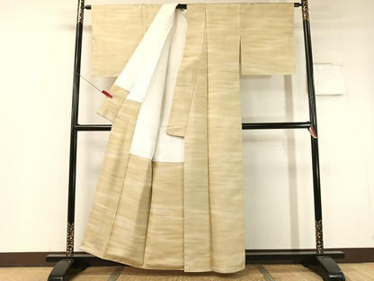 平和屋着物●白山紬 霞文 さが美扱い 正絹 逸品 未使用 CABC2784vp