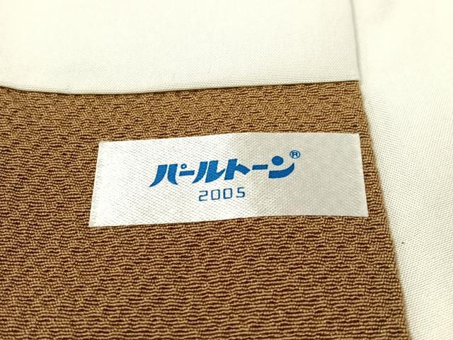 平和屋着物●上質な小紋 丸重ね鹿の子花文 鬼しぼ縮緬 正絹 逸品 CABC2785vp