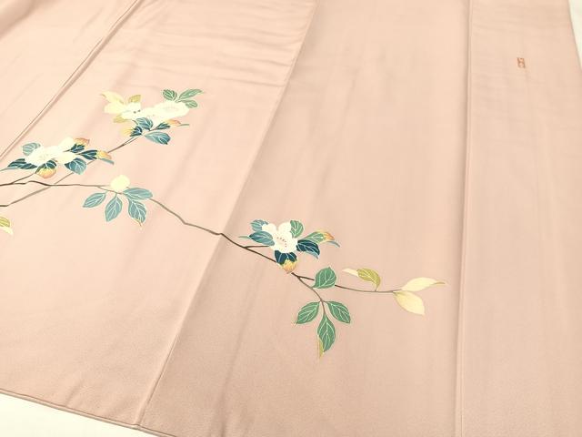 平和屋着物●訪問着 友禅 作家物 枝花文 正絹 逸品 CABC2792vp