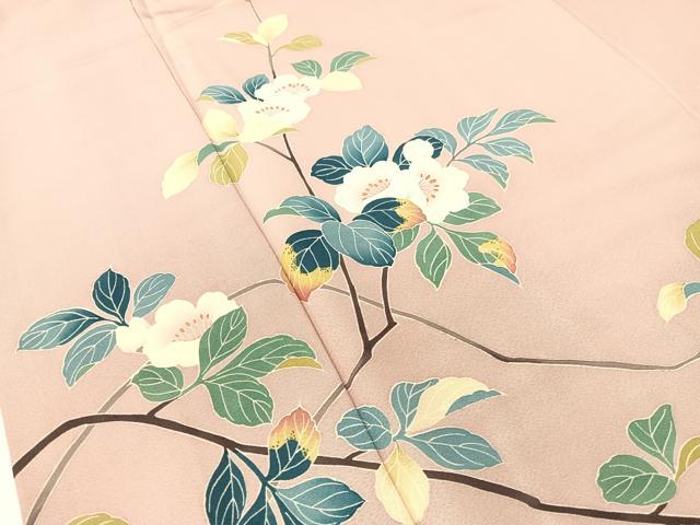 平和屋着物●訪問着 友禅 作家物 枝花文 正絹 逸品 CABC2792vp