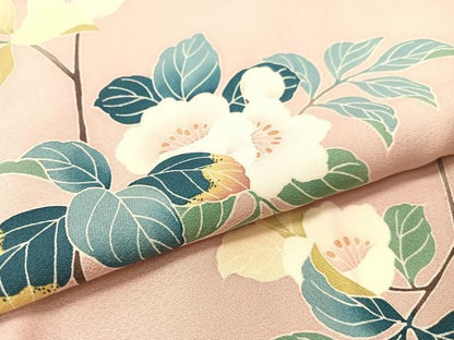 平和屋着物●訪問着 友禅 作家物 枝花文 正絹 逸品 CABC2792vp