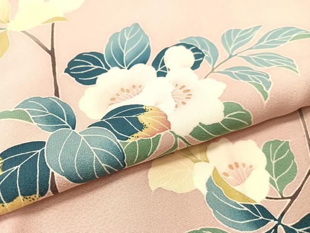 平和屋着物●訪問着 友禅 作家物 枝花文 正絹 逸品 CABC2792vp
