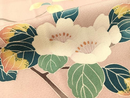 平和屋着物●訪問着 友禅 作家物 枝花文 正絹 逸品 CABC2792vp