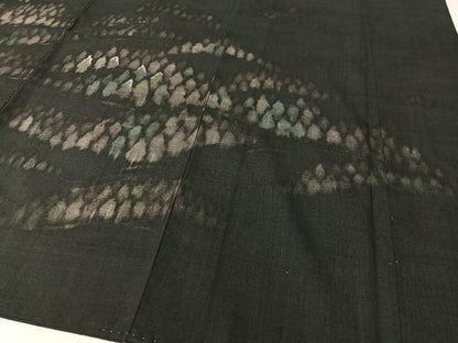 平和屋着物●訪問着 紬地 刺繍 草木文 伊勢丹扱い 正絹 逸品 CABC2793vp