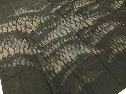 平和屋着物●訪問着 紬地 刺繍 草木文 伊勢丹扱い 正絹 逸品 CABC2793vp