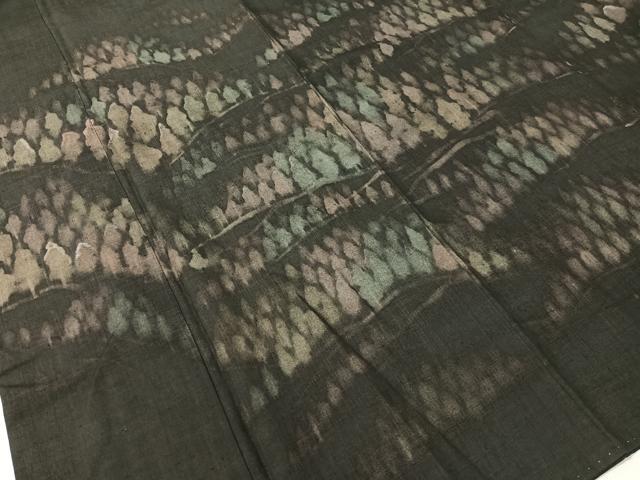 平和屋着物●訪問着 紬地 刺繍 草木文 伊勢丹扱い 正絹 逸品 CABC2793vp