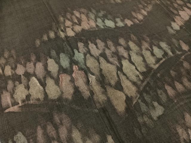 平和屋着物●訪問着 紬地 刺繍 草木文 伊勢丹扱い 正絹 逸品 CABC2793vp