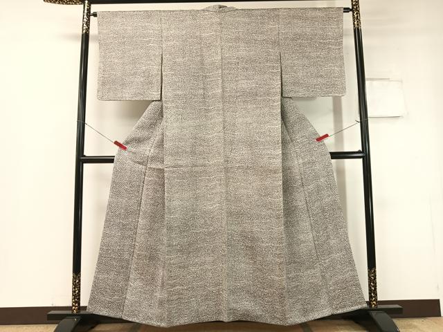 平和屋着物●名門 藤娘きぬたや 総絞り 杢目絞り 小紋 正絹 逸品 CABC2798vp