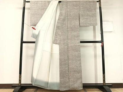 平和屋着物●名門 藤娘きぬたや 総絞り 杢目絞り 小紋 正絹 逸品 CABC2798vp