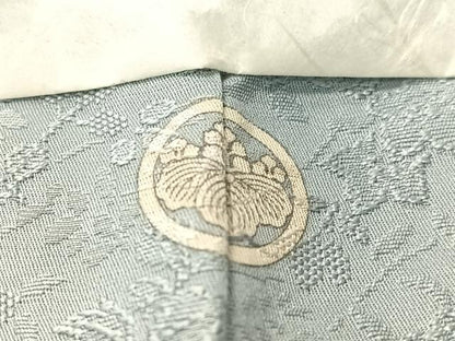 平和屋着物●上質な色無地 草花地紋 勿忘草色 さが美扱い 正絹 逸品 未使用 CABC2799vp