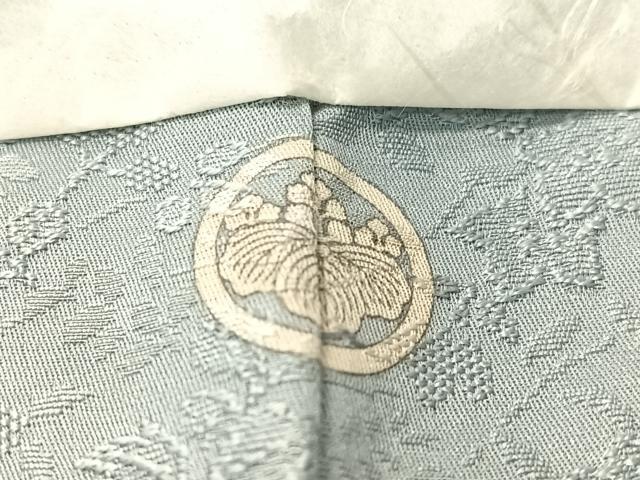 平和屋着物●上質な色無地 草花地紋 勿忘草色 さが美扱い 正絹 逸品 未使用 CABC2799vp
