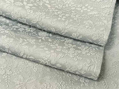 平和屋着物●上質な色無地 草花地紋 勿忘草色 さが美扱い 正絹 逸品 未使用 CABC2799vp