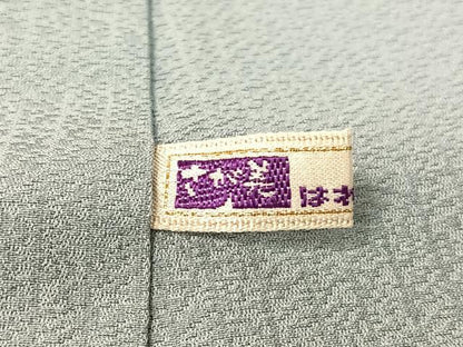 平和屋着物●上質な色無地 草花地紋 勿忘草色 さが美扱い 正絹 逸品 未使用 CABC2799vp