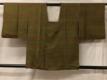 平和屋着物＃道行コート　横段文　暈し染め　正絹　逸品　CABC2811ua