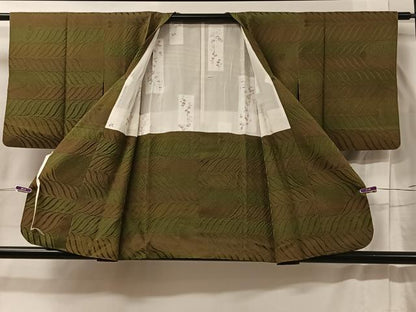 平和屋着物＃道行コート　横段文　暈し染め　正絹　逸品　CABC2811ua