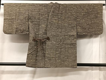 平和屋着物＃道中着 紬地 抽象文様 正絹 逸品 CABC2874ua