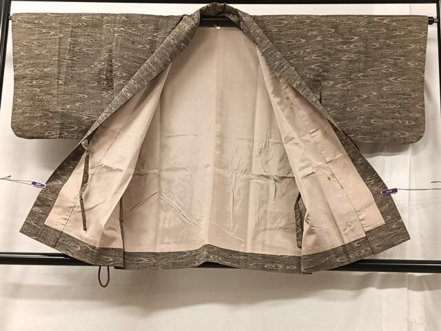 平和屋着物＃道中着 紬地 抽象文様 正絹 逸品 CABC2874ua