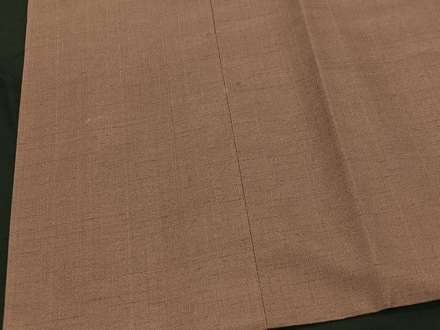 平和屋着物＃道中着 紬地 ときがら茶色 正絹 逸品 未使用 CABC2878ua