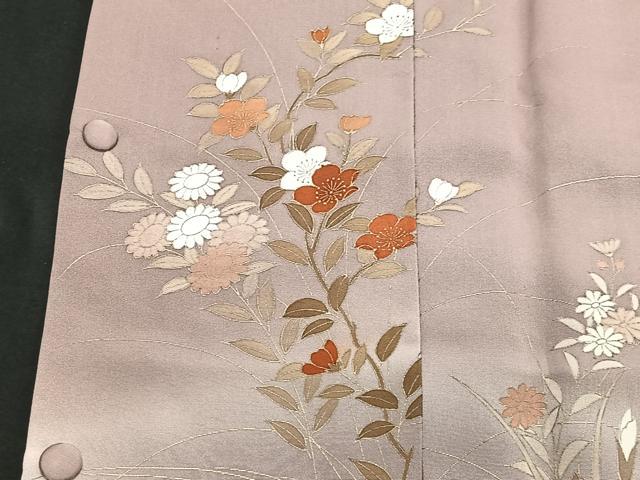 平和屋着物＃道行コート　枝花文　暈し染め　正絹　逸品　CABC2918ua