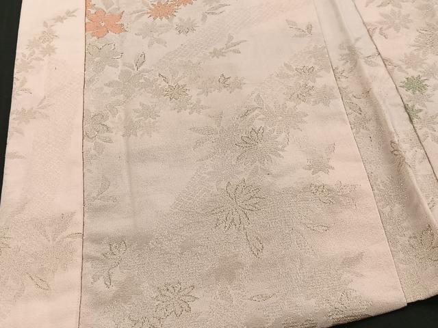 平和屋着物＃羽織　寿光織　舞花文　金糸　正絹　逸品　CABC2954ua