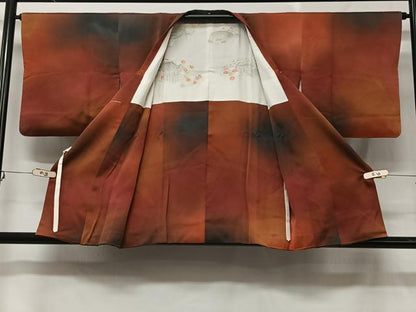 平和屋着物＃道行コート　霞文　暈し染め　正絹　逸品　CABC2987ua