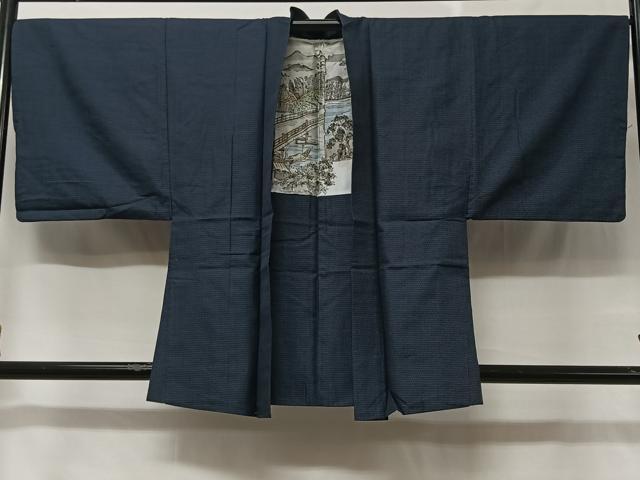 平和屋着物＃男性 本場大島紬 100亀甲 総詰め 正絹 逸品 CABC2991ua