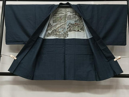 平和屋着物＃男性 本場大島紬 100亀甲 総詰め 正絹 逸品 CABC2991ua