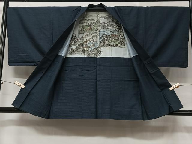 平和屋着物＃男性 本場大島紬 100亀甲 総詰め 正絹 逸品 CABC2991ua