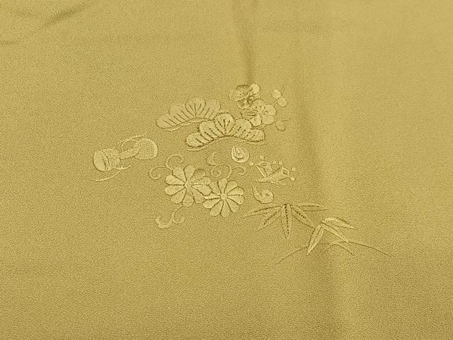 平和屋着物＃総刺繍 松竹梅 金糸 正絹 逸品 CABC3015ua