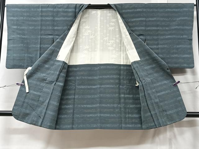 平和屋着物＃道行コート 横段文 正絹 逸品 CABC3042ua