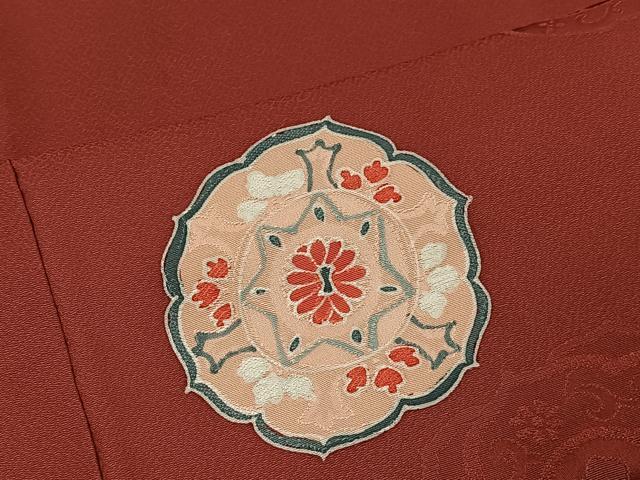 平和屋着物■上質な小紋 地紋起こし 絵皿花文 正絹 逸品 CABC3055ua