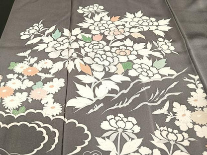 平和屋着物■訪問着 立波草花文 正絹 逸品 CABC3057ua