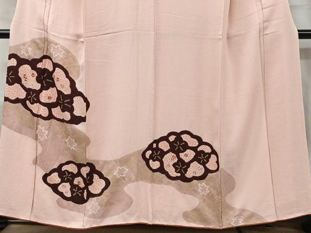 平和屋着物■訪問着 刺繍 絞り 雲取り花文 金彩 正絹 逸品 CABC3060ua