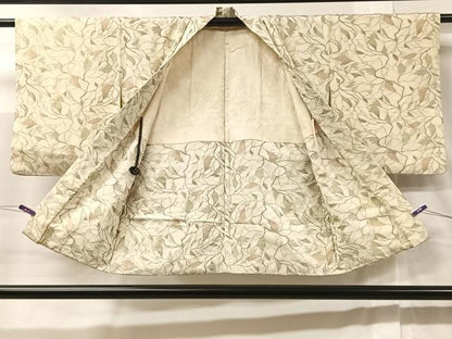 平和屋着物＃羽織 枝葉文 金糸 正絹 逸品 CABC3071ua