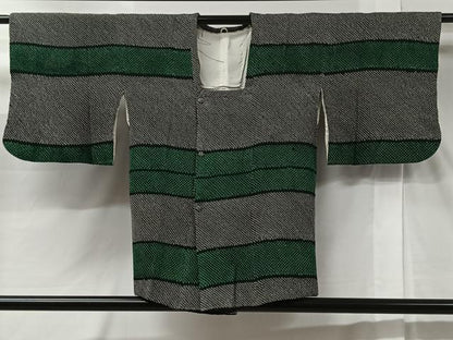 平和屋着物＃道行コート 総絞り 横段文 正絹 逸品 CABC3077ua